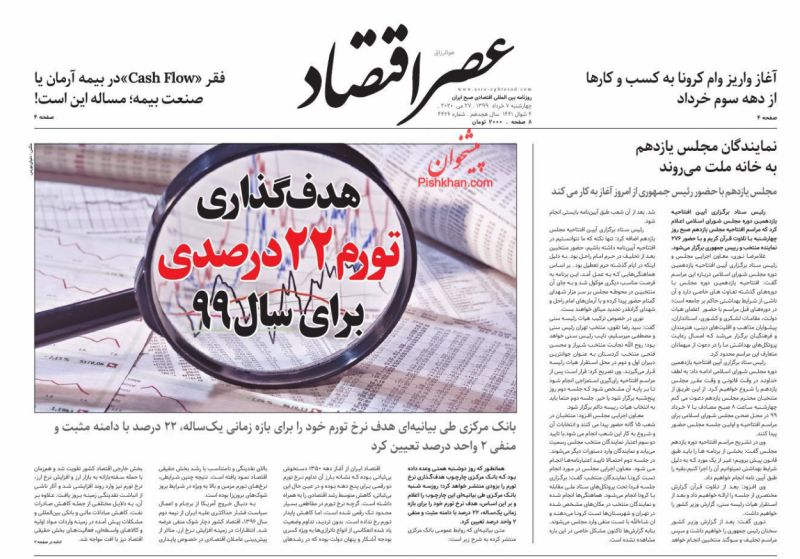 عناوین اخبار روزنامه عصر اقتصاد در روز چهارشنبه ۷ خرداد