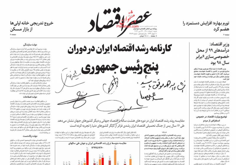 عناوین اخبار روزنامه عصر اقتصاد در روز شنبه ۱ خرداد