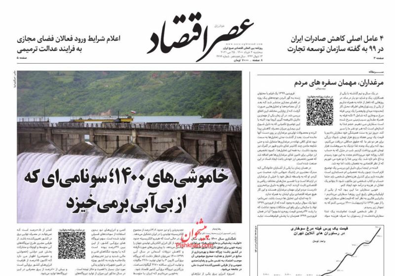 عناوین اخبار روزنامه عصر اقتصاد در روز سه‌شنبه ۴ خرداد