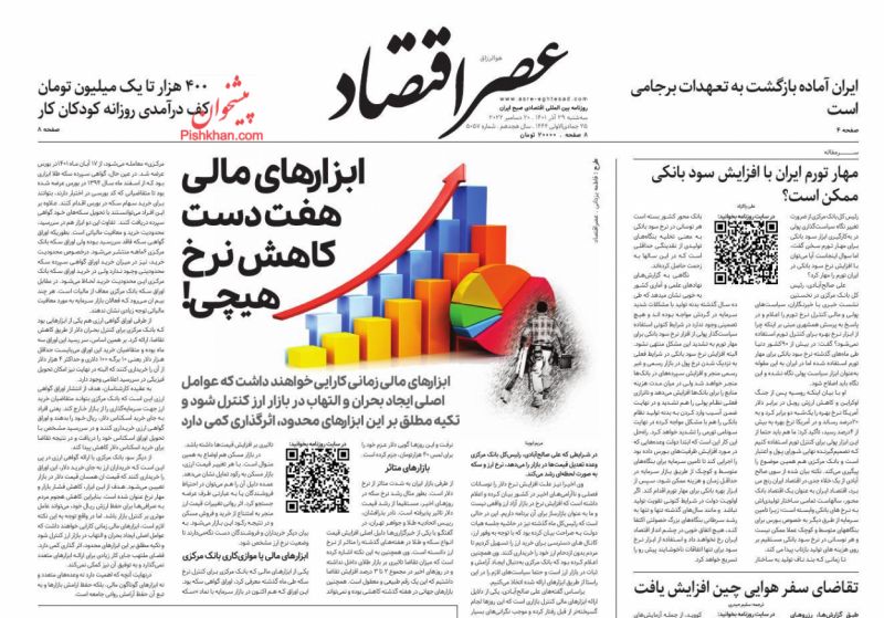 عناوین اخبار روزنامه عصر اقتصاد در روز سه‌شنبه ۲۹ آذر