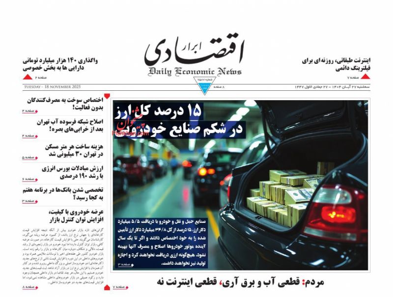 روزنامه ابرار اقتصادی