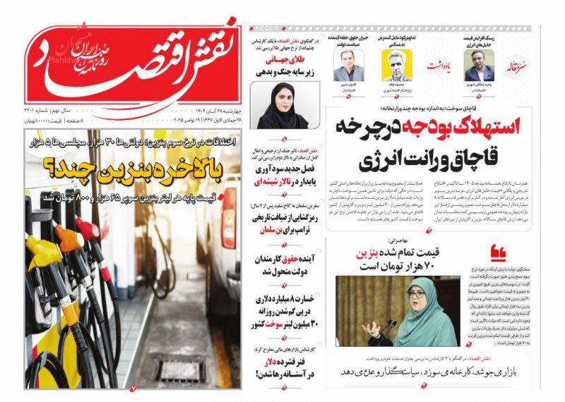 روزنامه نقش اقتصاد