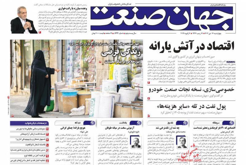 روزنامه جهان صنعت