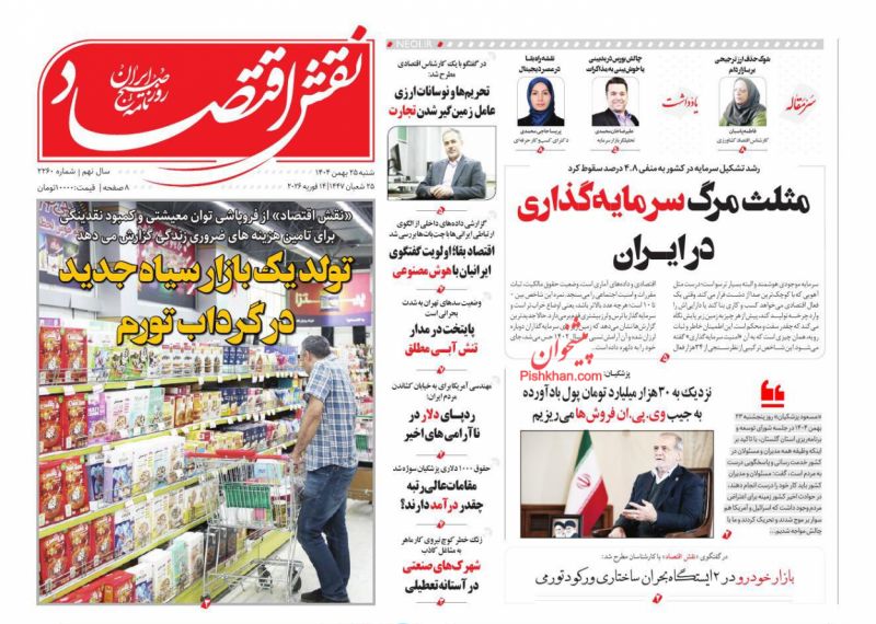 روزنامه نقش اقتصاد